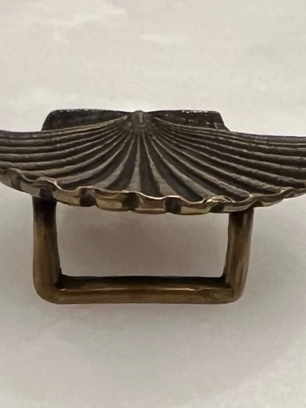 Vintage James Avery Shell RARE Marked Bronze Belt Buckle Retired